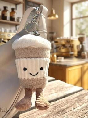 Jellycat Coffee Cup to Go Keychain